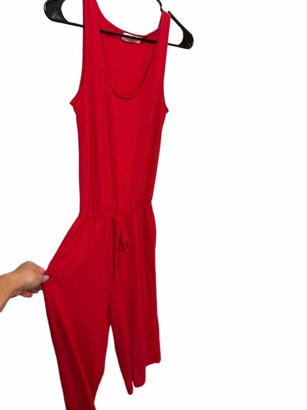 Zenana Jumpsuit Size M Coral Tank Tie Waist